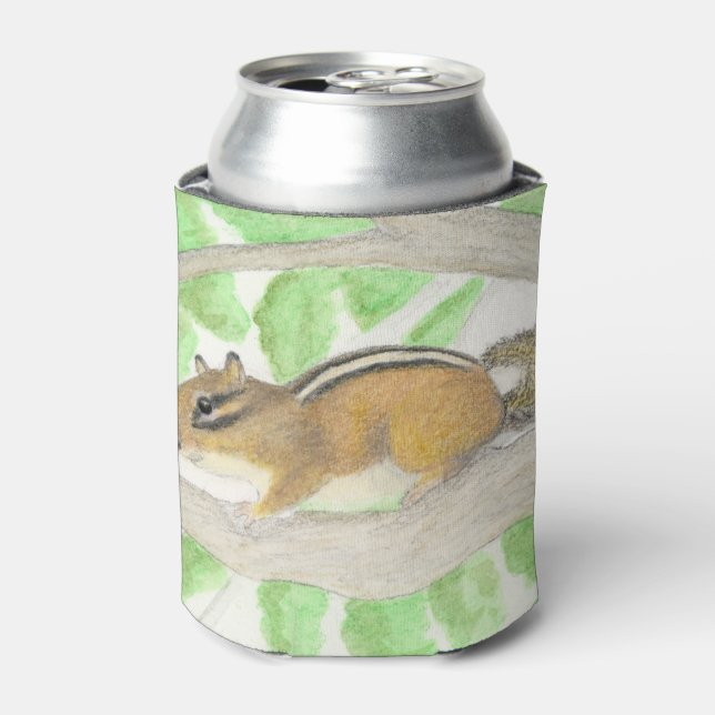Chipmunk in the Apple Tree Can Cooler (Can Front)