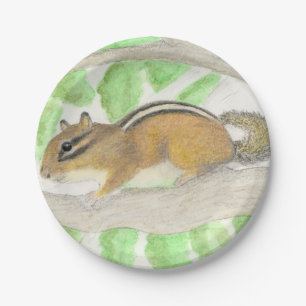 Chipmunk in the Apple Tree Paper Plate