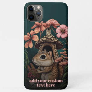 Chipmunk Mushroom Wildflower Cottagecore Custom Case-Mate iPhone Case