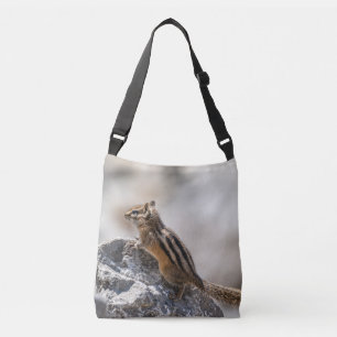Chipmunk on Rock Nature Crossbody Bag