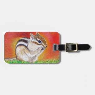 Chipmunk Painting Luggage Tag