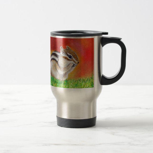 Chipmunk Painting Travel Mug (Right)
