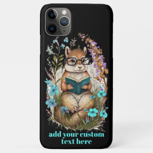 Chipmunk Read Book Wildflower Cottagecore Custom Case-Mate iPhone Case