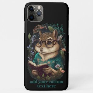 Chipmunk Read Book Wildflower Cottagecore Custom Case-Mate iPhone Case