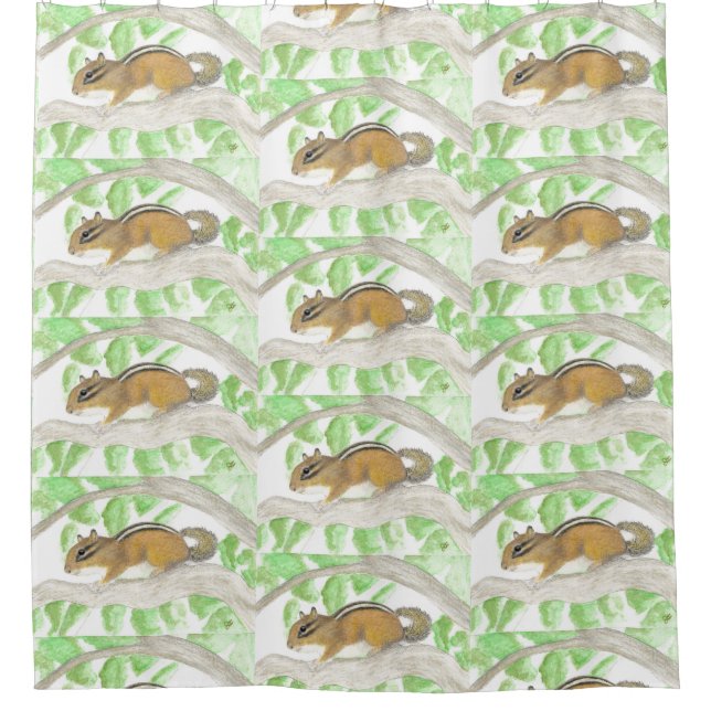 Chipmunk Shower Curtain (Front)