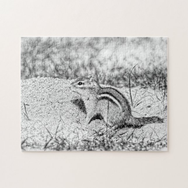 Chipmunk Sketch Jigsaw Puzzle (Horizontal)