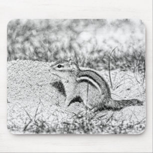 Chipmunk Sketch Mouse Pad