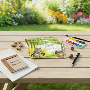 Chipmunk-Themed Family Reunion Invitation Postcard