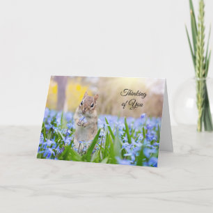 Chipmunk Thinking of You Card (blank inside)
