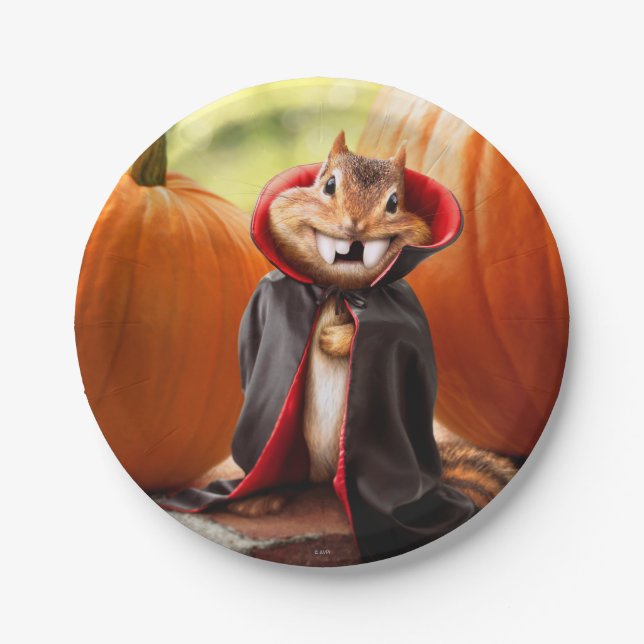 Chipmunk Vampire Paper Plate (Front)