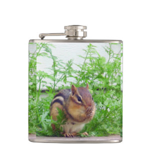 Chipmunk wildlife hip flask