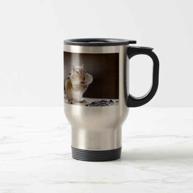 Chipmunk with Cheeks Full Photo Travel Mug (Right)