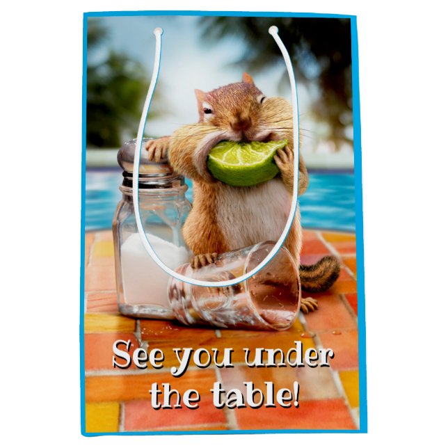 Chipmunk With Lime Medium Gift Bag (Front)