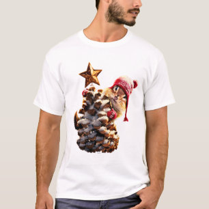 Chipmunk With Pine Cone Tree T-Shirt