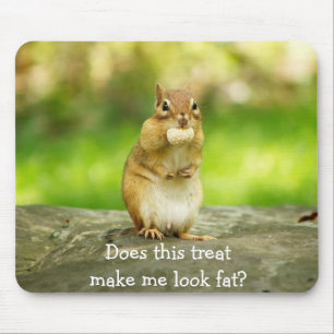 Chipmunk with treat mouse pad