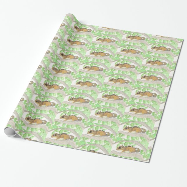 Chipmunk Wrapping Paper (Unrolled)