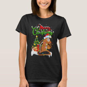 Chipmunk Xmas Decorations Santa Chipmunk Christm T-Shirt
