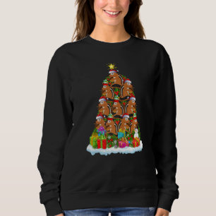Chipmunk  Xmas Holiday  Chipmunk Christmas Tree Sweatshirt