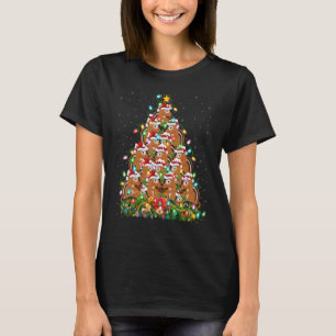 Chipmunk Xmas Lights Santa Chipmunk Christmas Tr T-Shirt