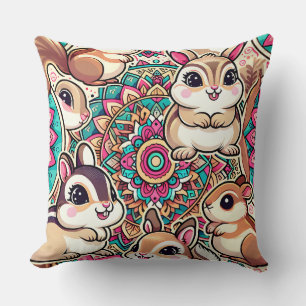 "Chipmunks & Cottontails" Cushion