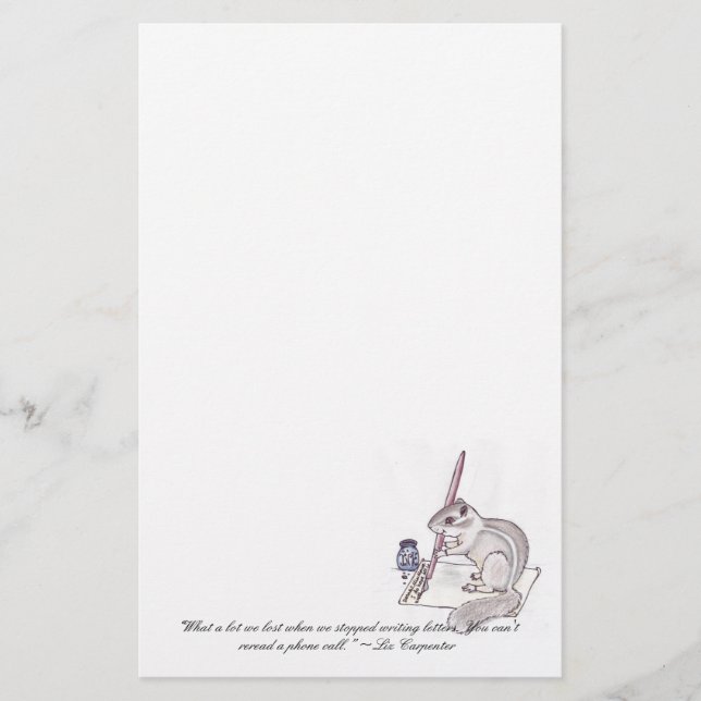 Chipmunk's Letter Stationery (Front)