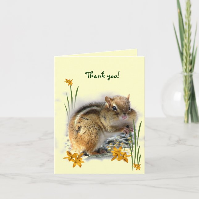 Chipmunk's Thank You Card (Front)