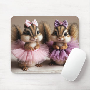 Chipmunks Wearing Tutus Mouse Pad