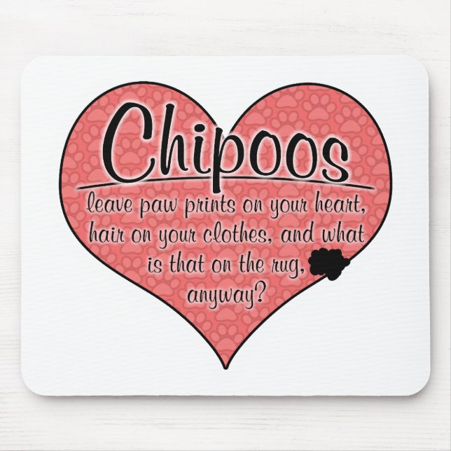 Chipoo Paw Prints Dog Humour Mouse Pad (Front)