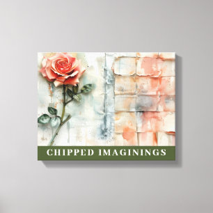CHIPPED IMAGININGS Stretched Canvas Print