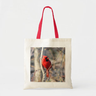 Chipper Cardinal Perch Tote Bag