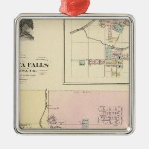 Chippewa Falls and Village of Neillsville Metal Tree Decoration