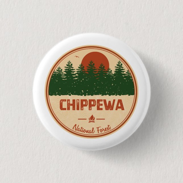Chippewa National Forest 3 Cm Round Badge (Front)