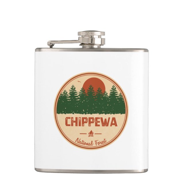 Chippewa National Forest Hip Flask (Front)