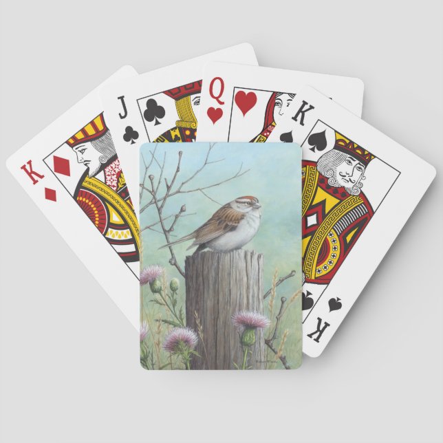 Chipping Sparrow Playing cards (Back)