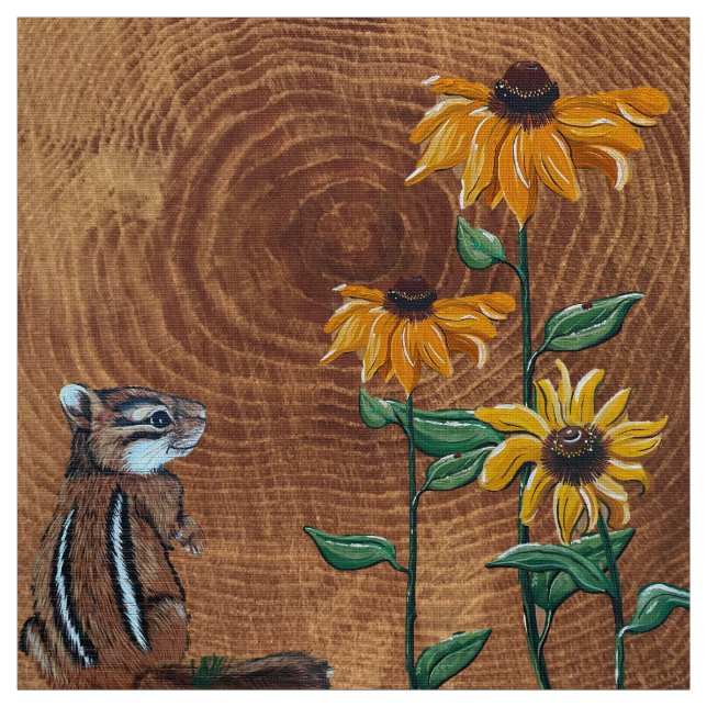 Chippy in Yellow Daisies Fabric (Swatch)