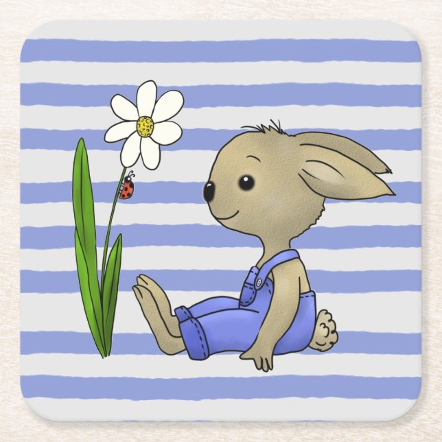 Chips and stiffeners  square paper coaster (Front)