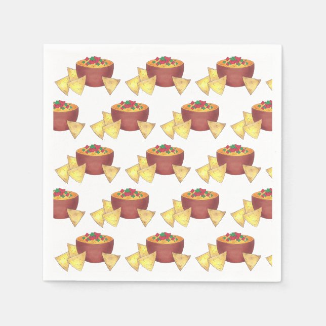 Chips Chilli Con Queso Blanco Nachos Cheese Dip Napkin (Front)