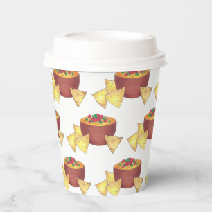 Chips Chilli Con Queso Blanco Nachos Cheese Dip Paper Cups