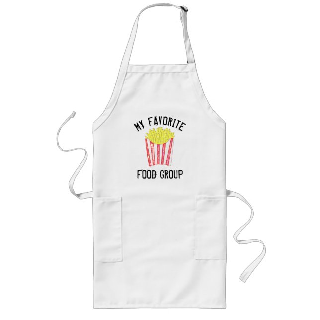 Chips (French Fries) Cute Fun Long Apron (Front)