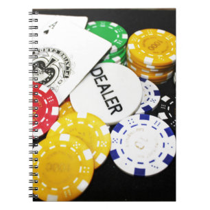 Chips Gambling Casino Win Game Luck Risk Bet Spiral Notebook