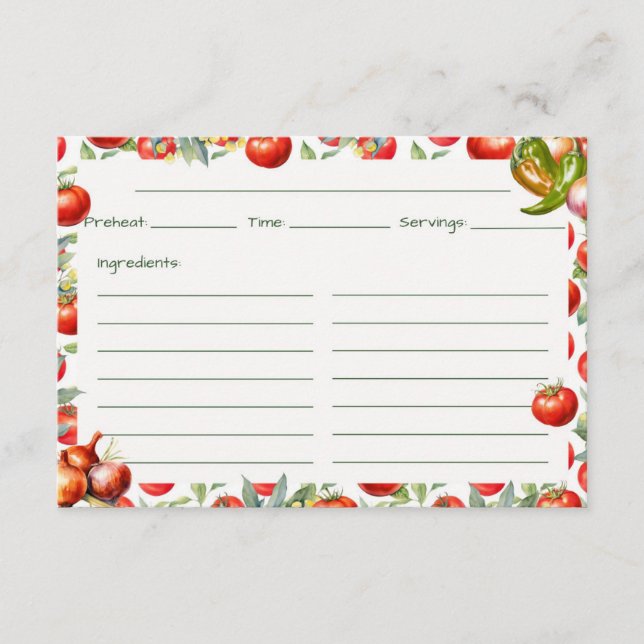 Chips 'N Salsa Recipe Card (Front)