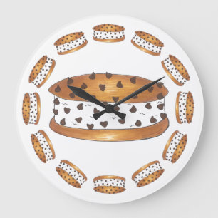 Chipwich Chocolate Chip Cookie Ice Cream Sandwich Large Clock