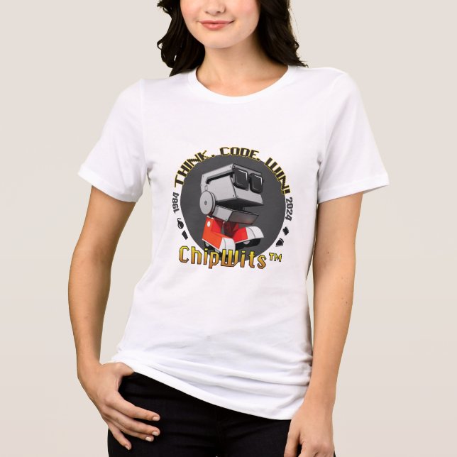 ChipWits Retro Women's T-shirt Tri-Blend Shirt (Front)