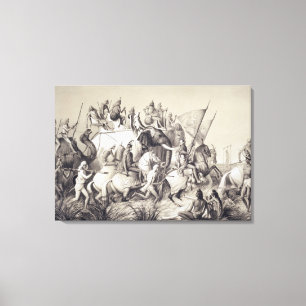Chir Singh, Maharaja of the Sikhs with the King of Canvas Print