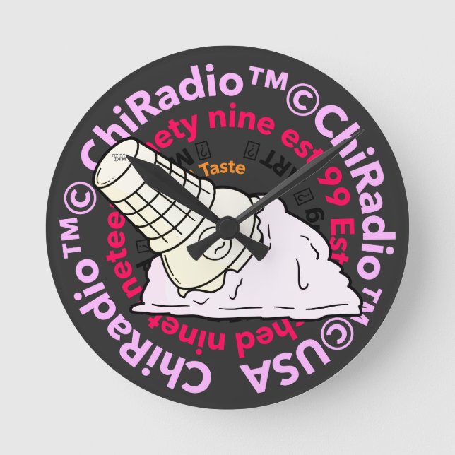 ChiradioLLC  ™ TrinketTray  Round Clock (Front)