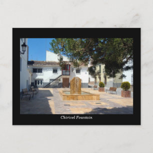Chirivel Fountain postcard - Almeria, Spain