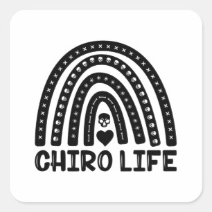Chiro Life Chiropractic Spine Chiropractor Square Sticker