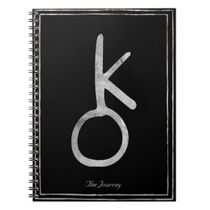 Chiron hammered silver stylised solar system notebook