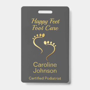 Chiropodist Podiatrist Pedicure Foot Care Business ID Badge