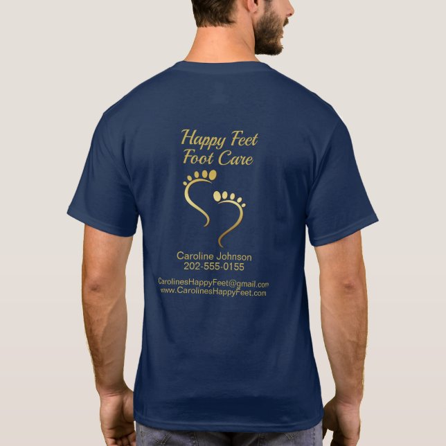 Chiropodist Podiatrist Pedicure Foot Care Business T-Shirt (Back)